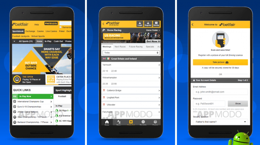 Приложения букмекера для Андроид и iOS