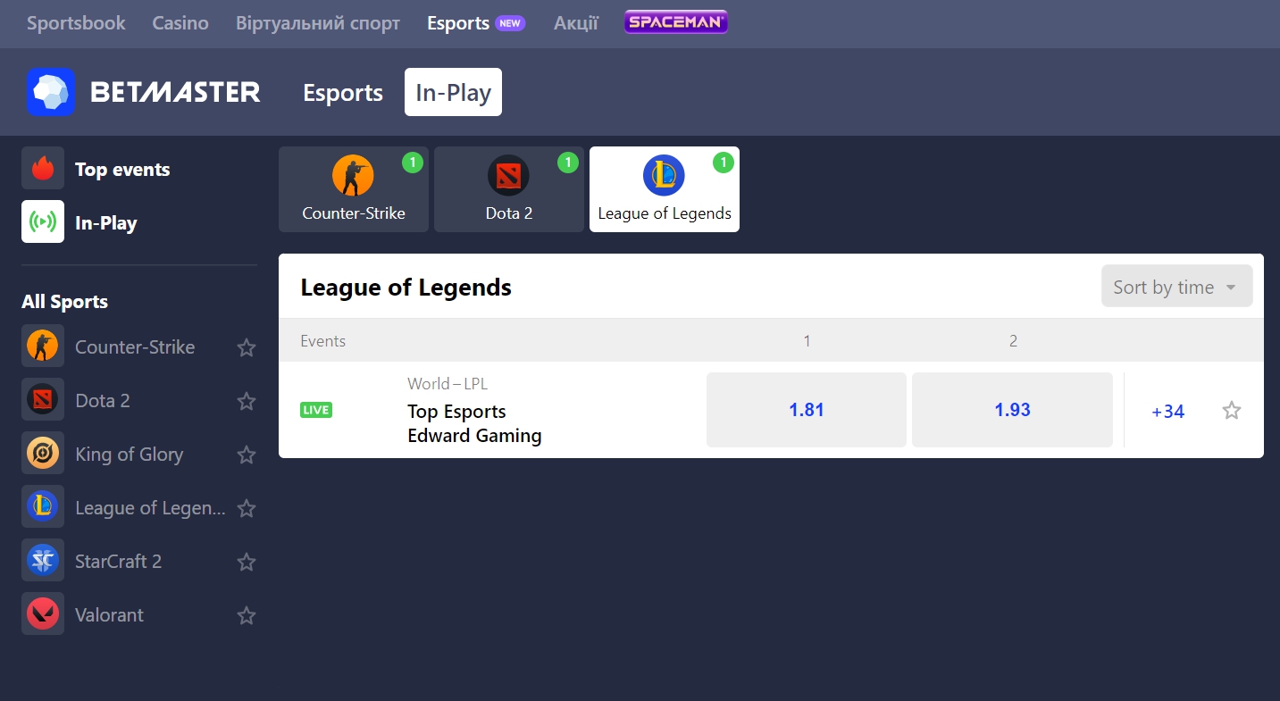 Оценка сервиса ставок в лайв-режиме