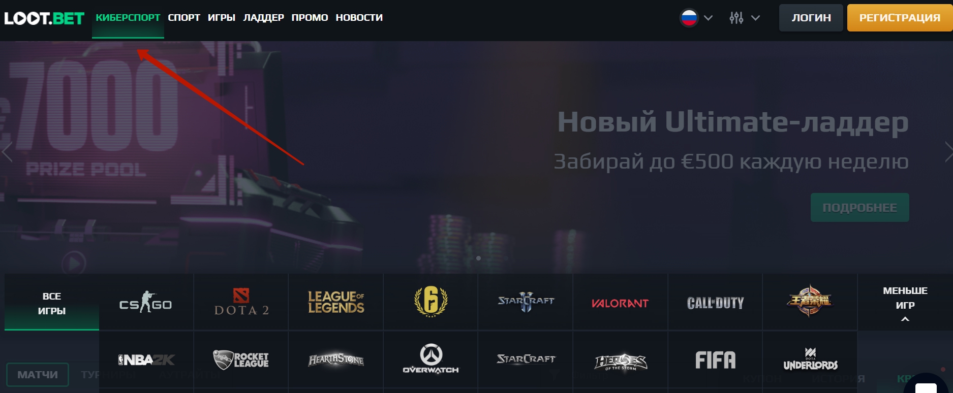 Киберспортивная линия, роспись и коэффициенты