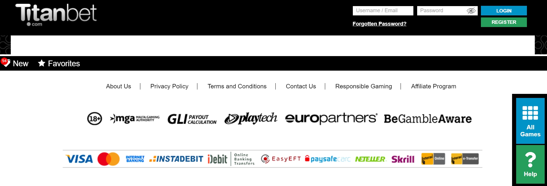 Депозит и вывод выигрыша