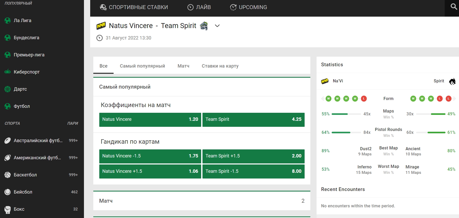 На что ставить - виды ставок и исходы