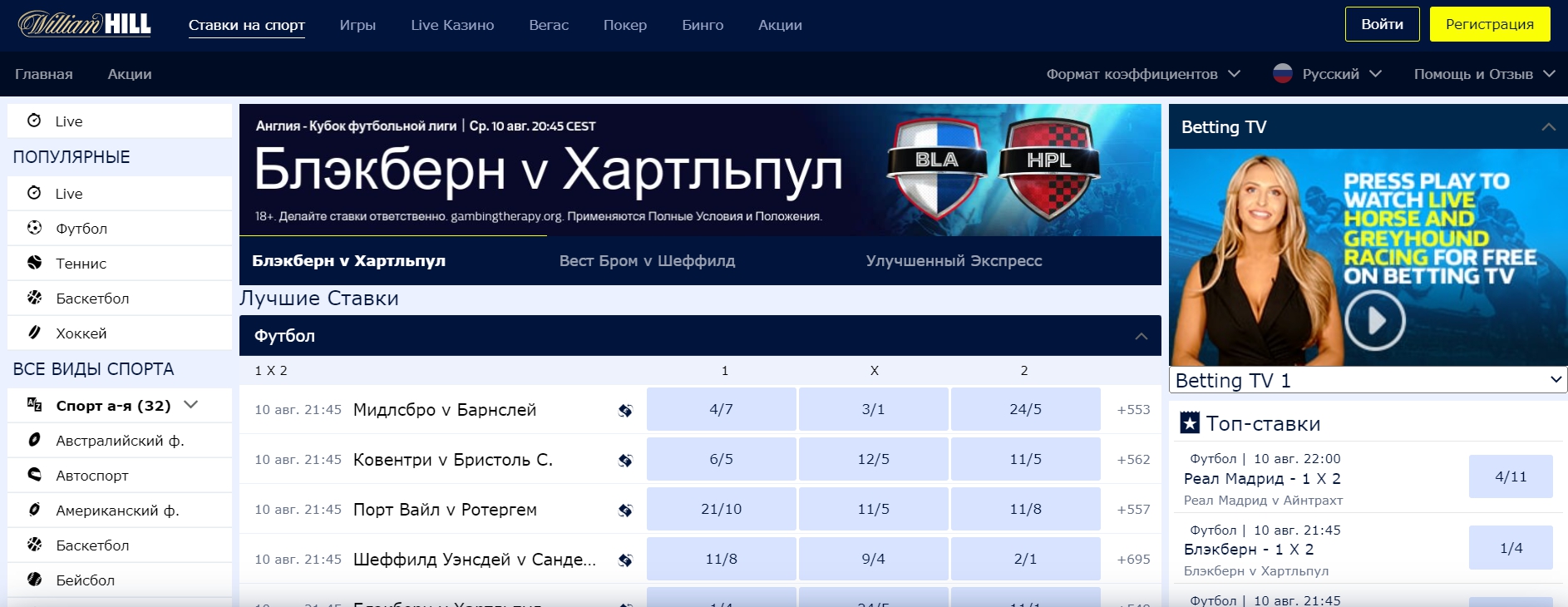 Оценка киберспортивного блока Вильям Хилл